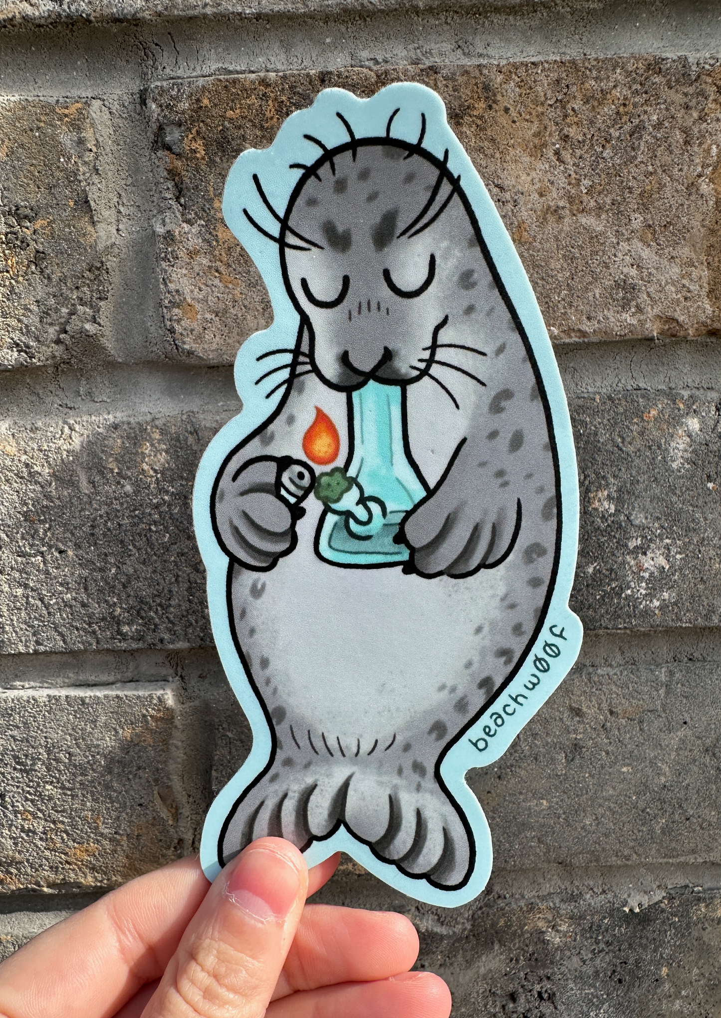 Bong Seal Sticker by Liam Williams