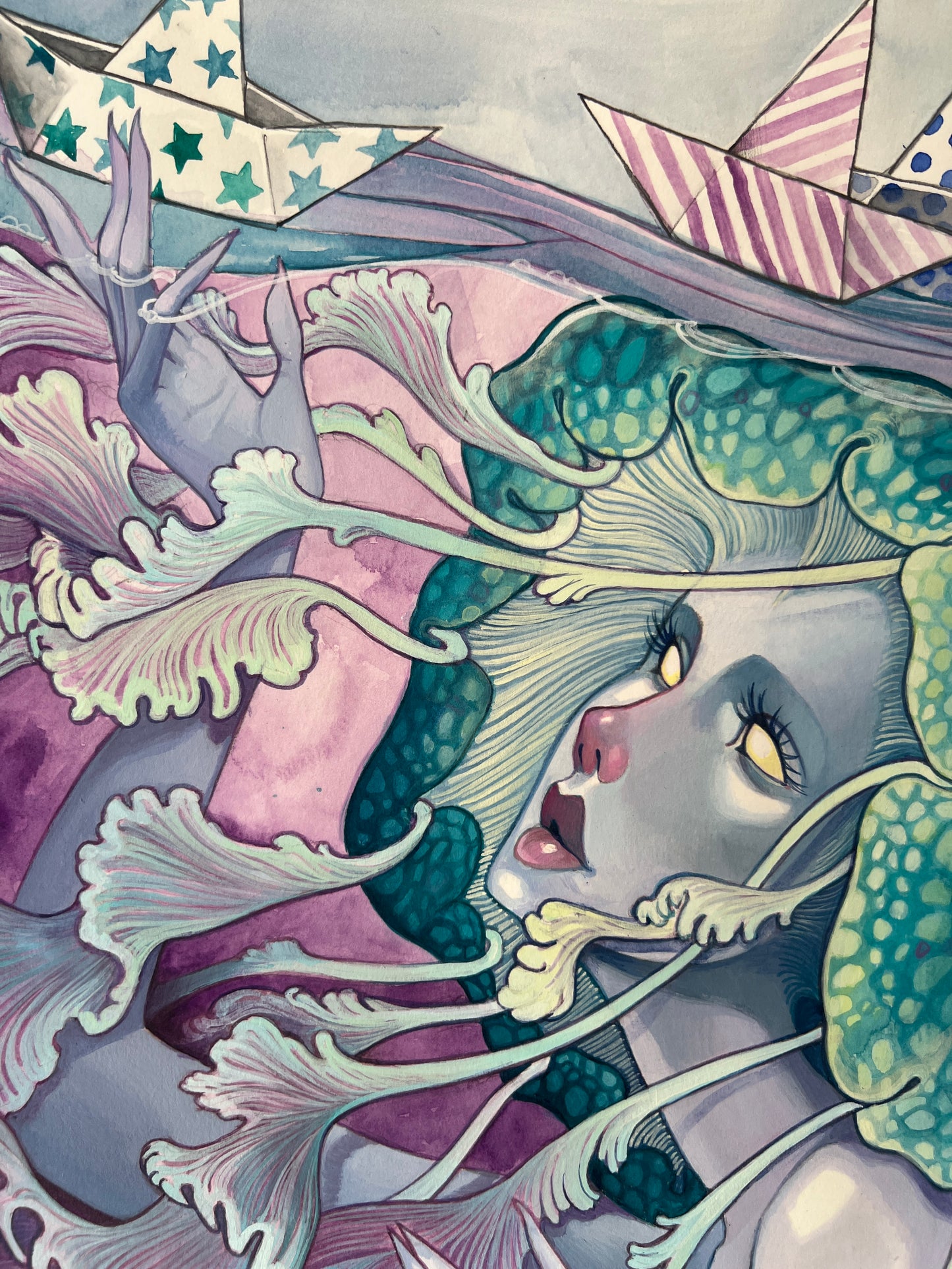 "Aurelia" Original Framed Painting by Teresa Sharpe