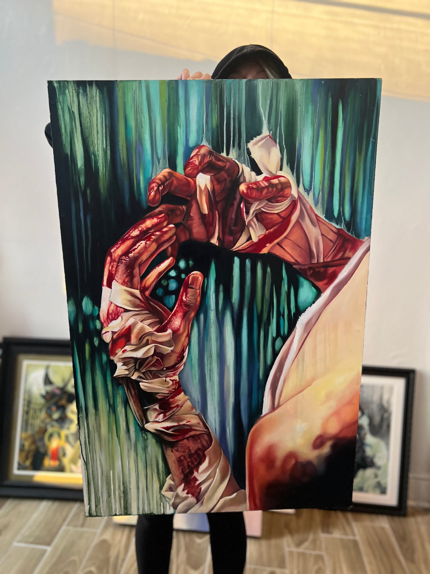 "Anguish" Original Painting by Teresa Sharpe