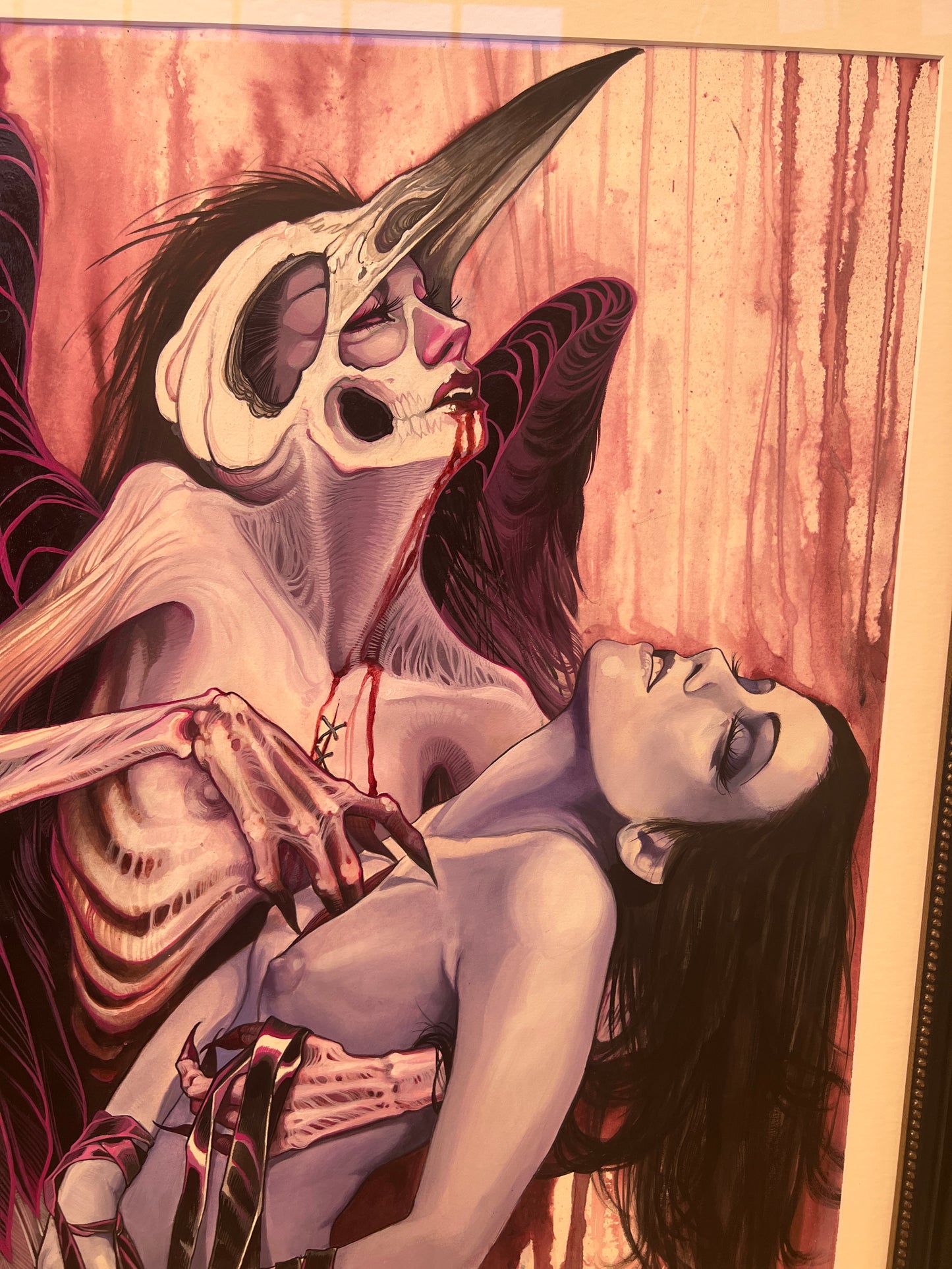 "Surrendered Seraphim" Original Framed Painting by Teresa Sharpe