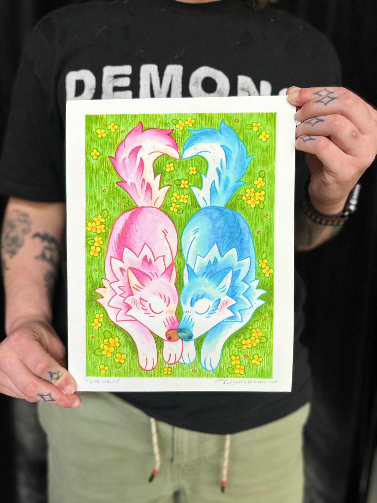 "Love Woofs" Print by Liam Williams