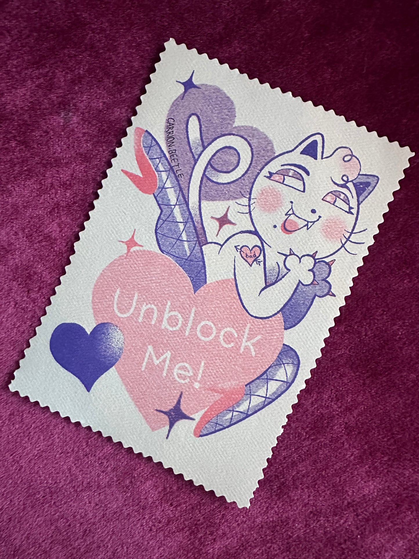 "Unblock Me!" Valentine's Risograph Print by Frankee Graves