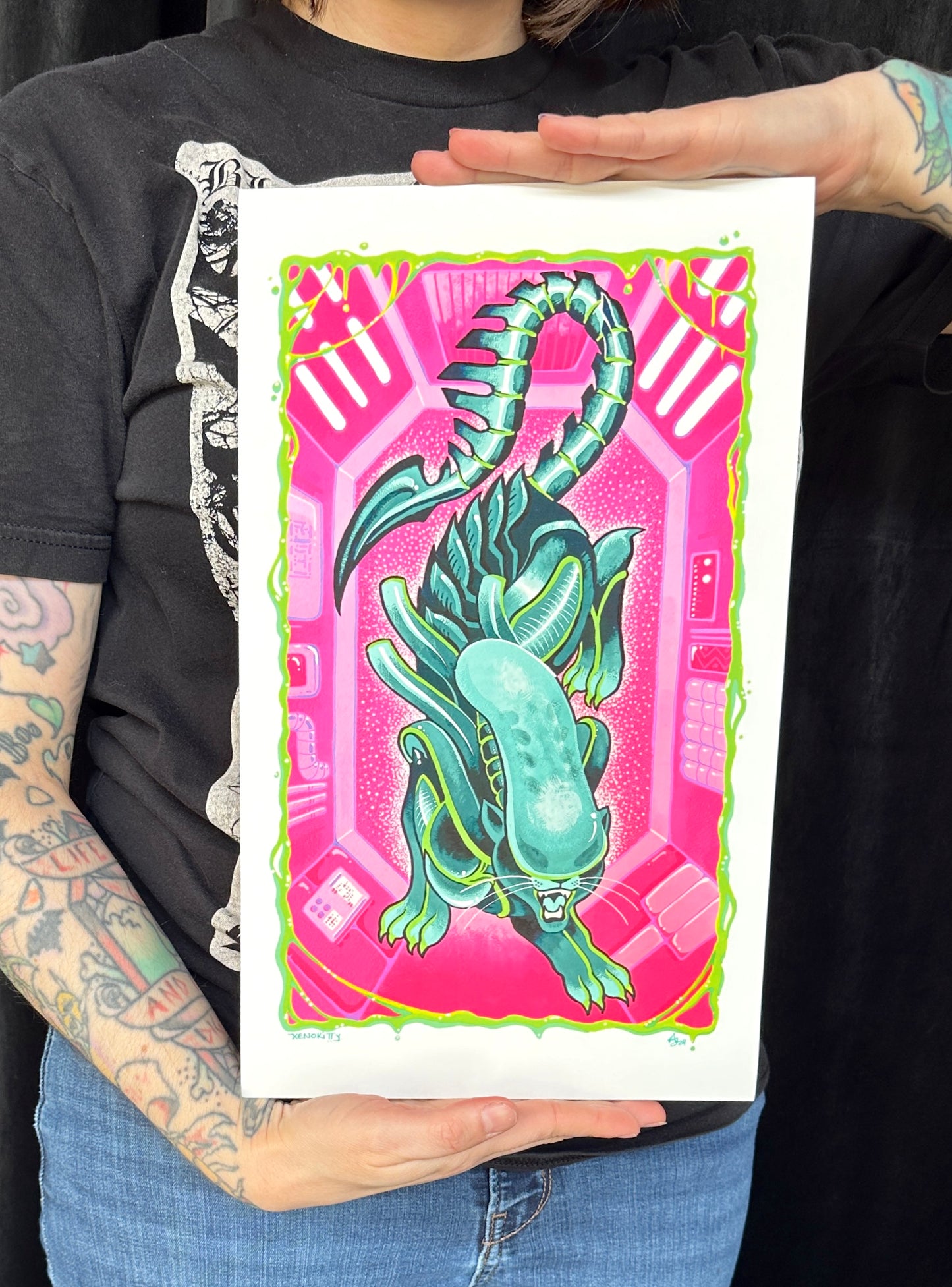 "Xenokitty" Print by Mandi Johnson