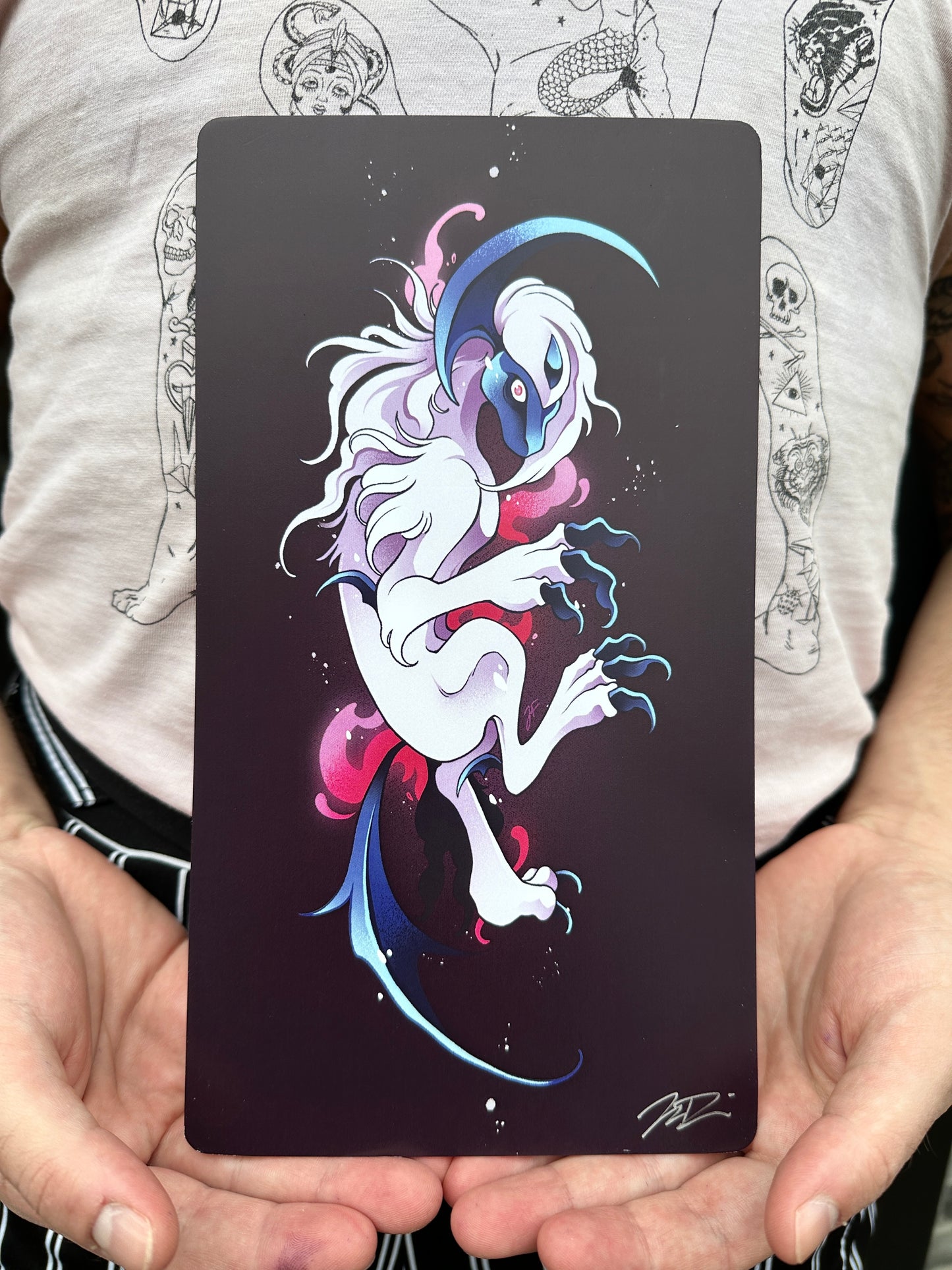 "Absol, The Bringer of Disaster" Mini-Print & Sticker Set by Jay Ferrier