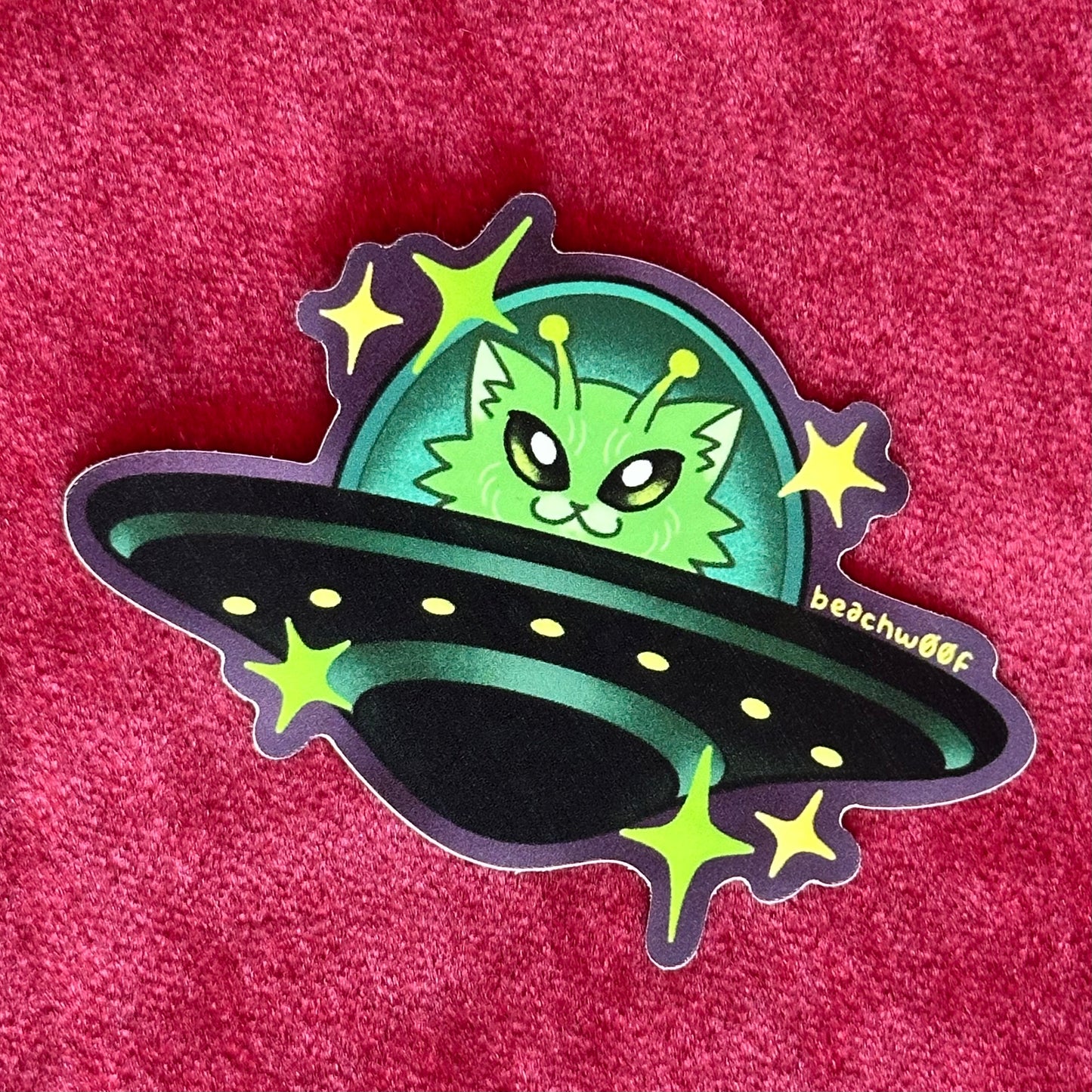 UFO Kitty Sticker by Liam Williams