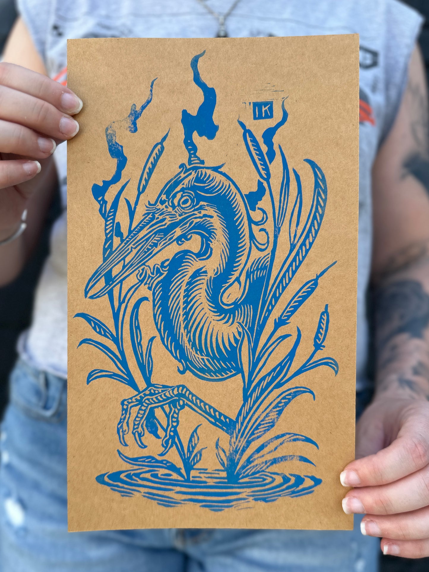 "BIG STEPPIN'" Block Print by Ian Kiser