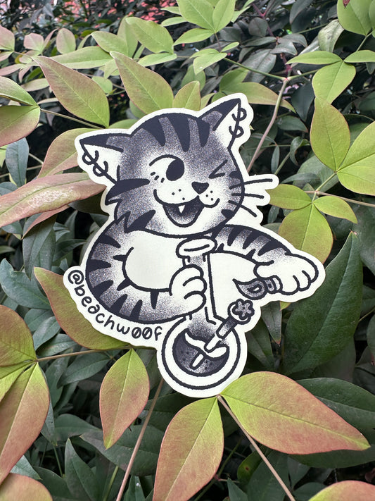 Bong Cat Sticker by Liam Williams