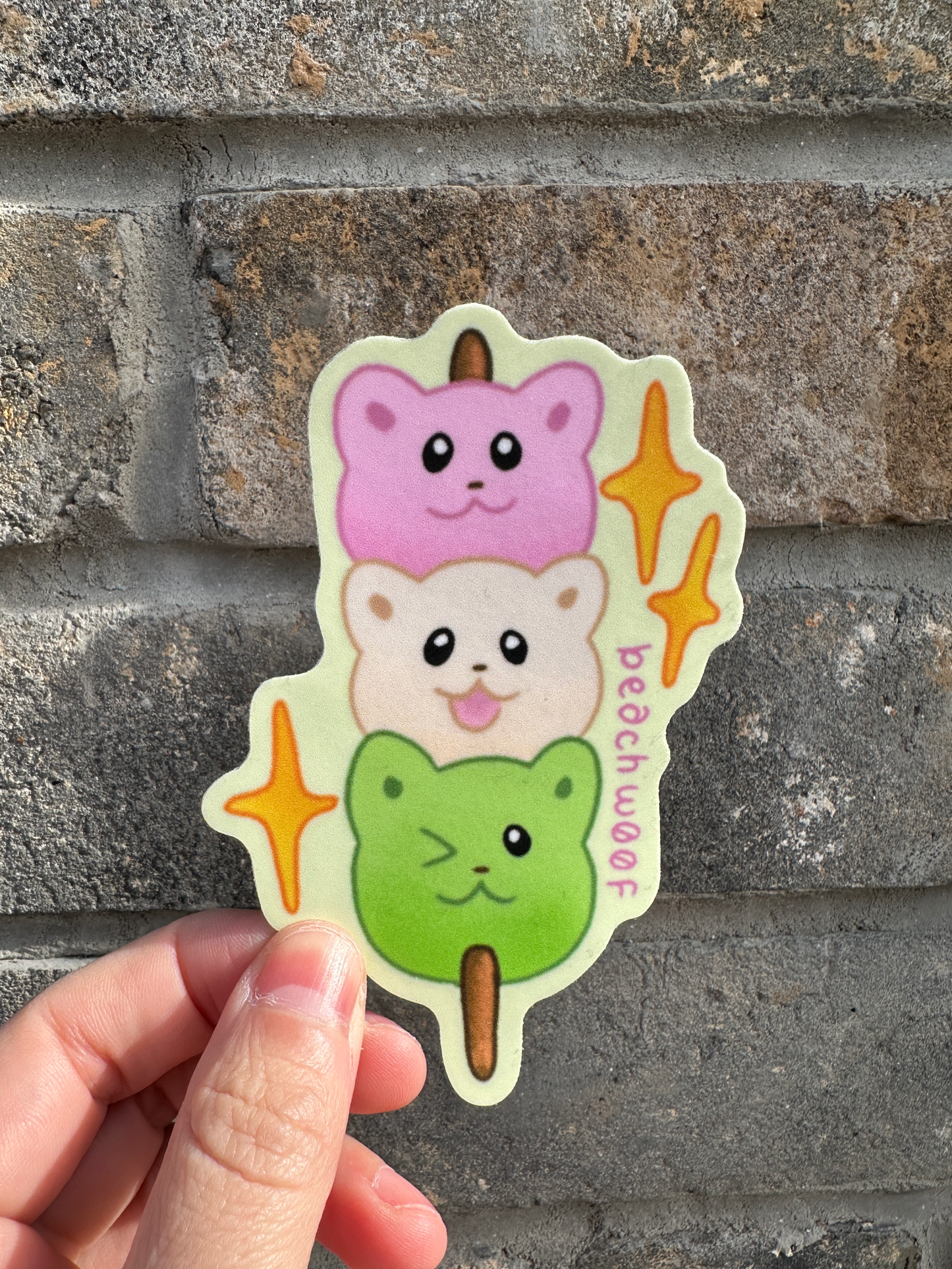 Kitty Dango Sticker by Liam Williams