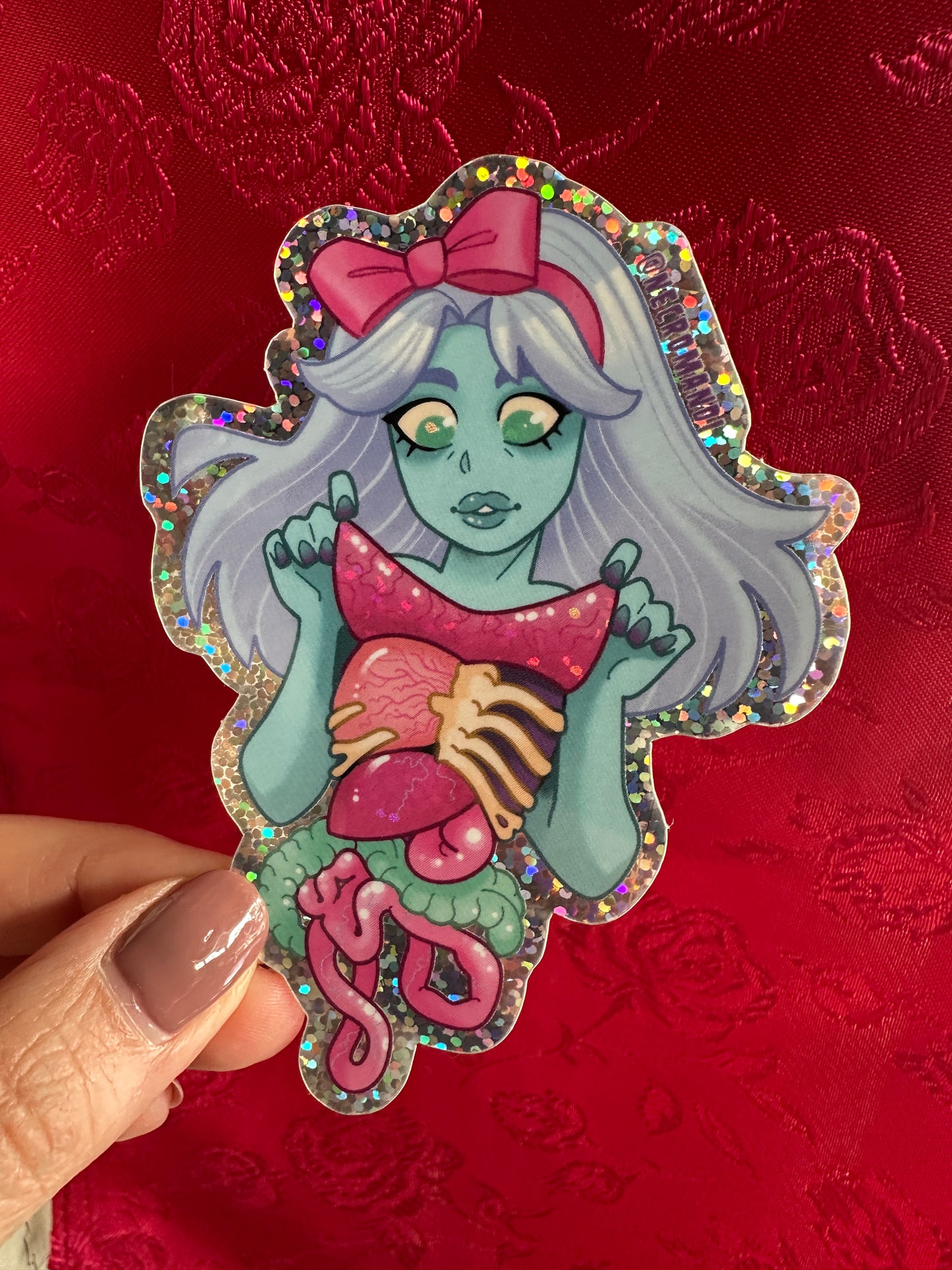 Guts Girl Sticker by Mandi Johnson
