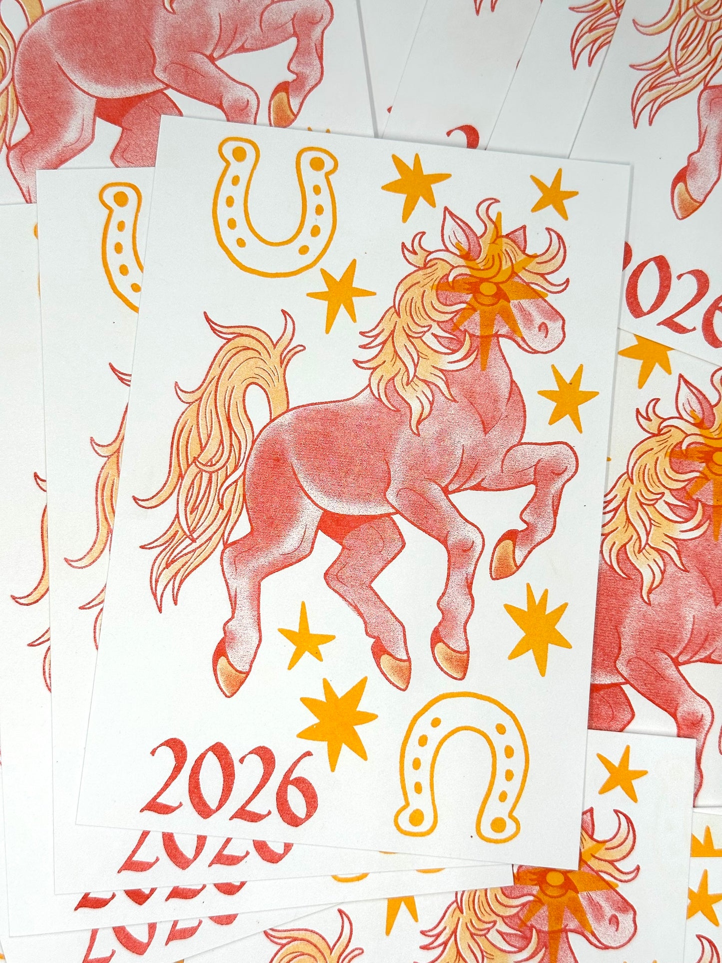 "Year of the Horse" Risograph Print by Liam Williams