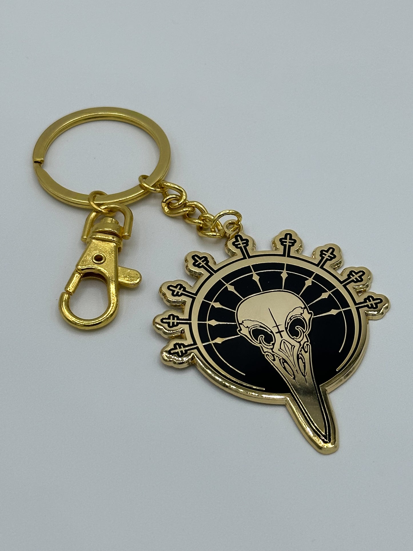 Unkindness Art Birdskull Logo Metal Keychain