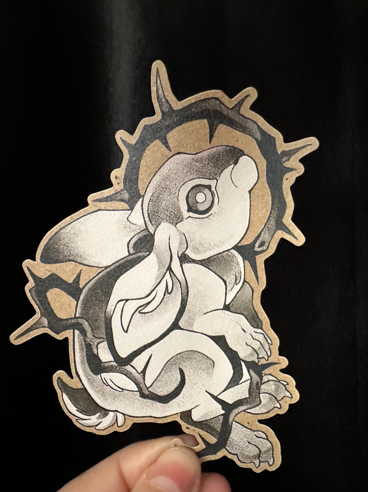 Thorn Rabbit Sticker by Jay Ferrier