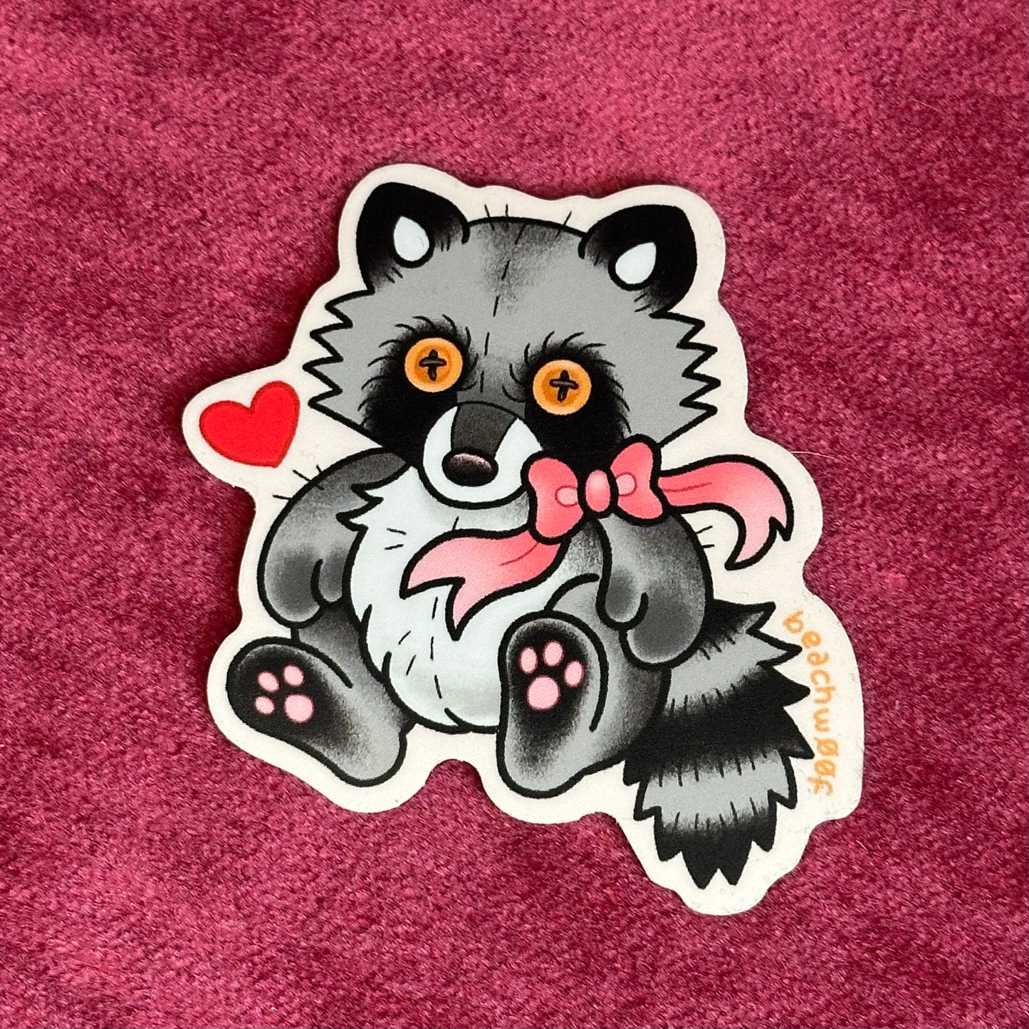 Raccoon Doll Sticker by Liam Williams