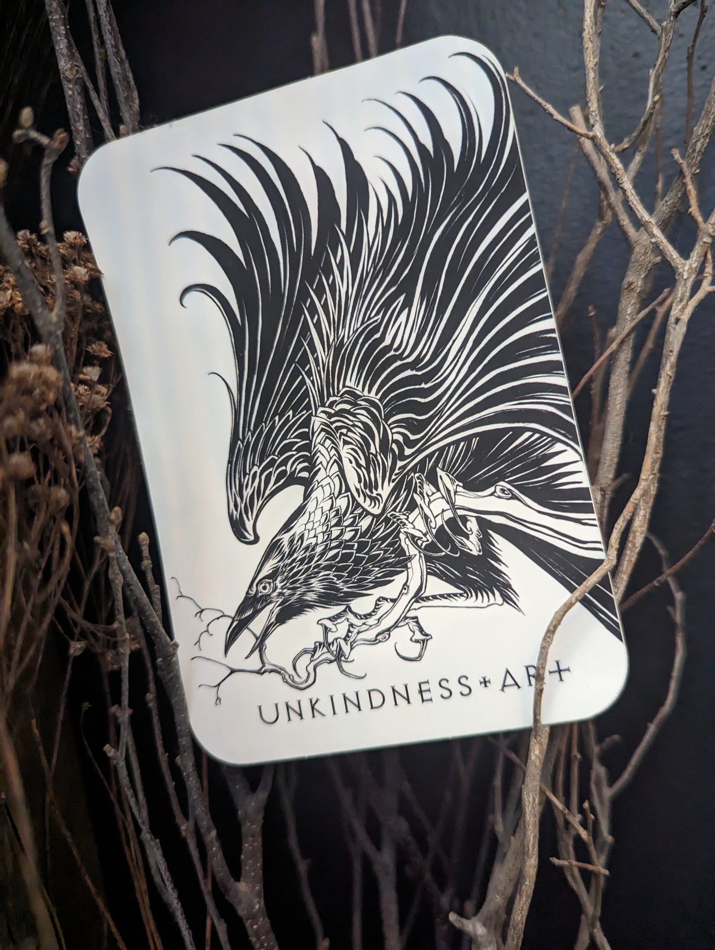 Classic Raven Logo Sticker by Teresa Sharpe