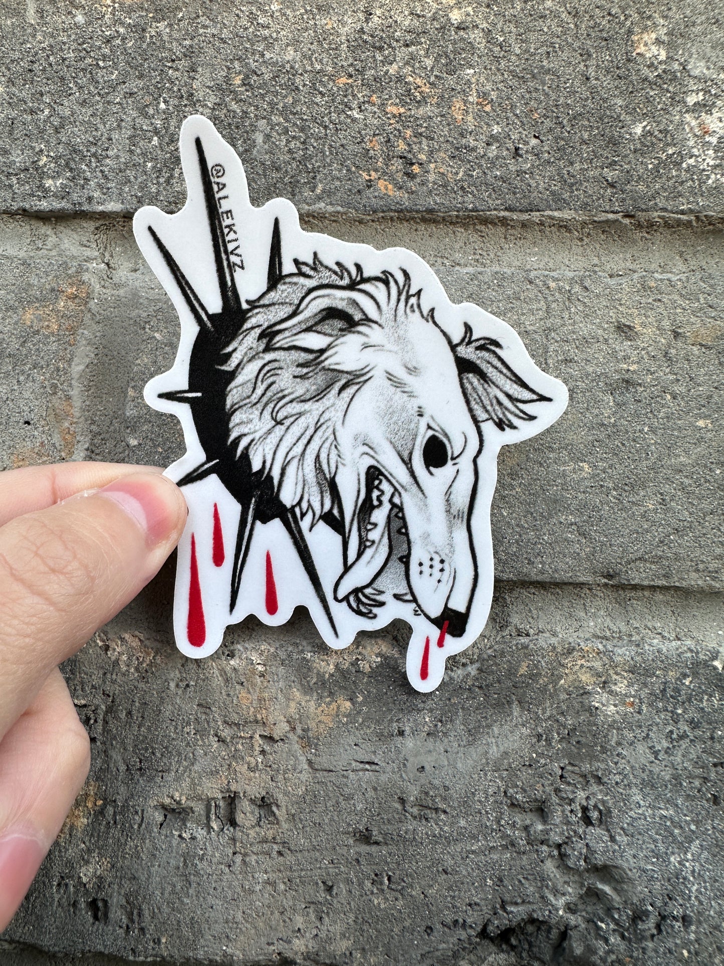 Borzoi Sticker by Kingsley Van Zandt