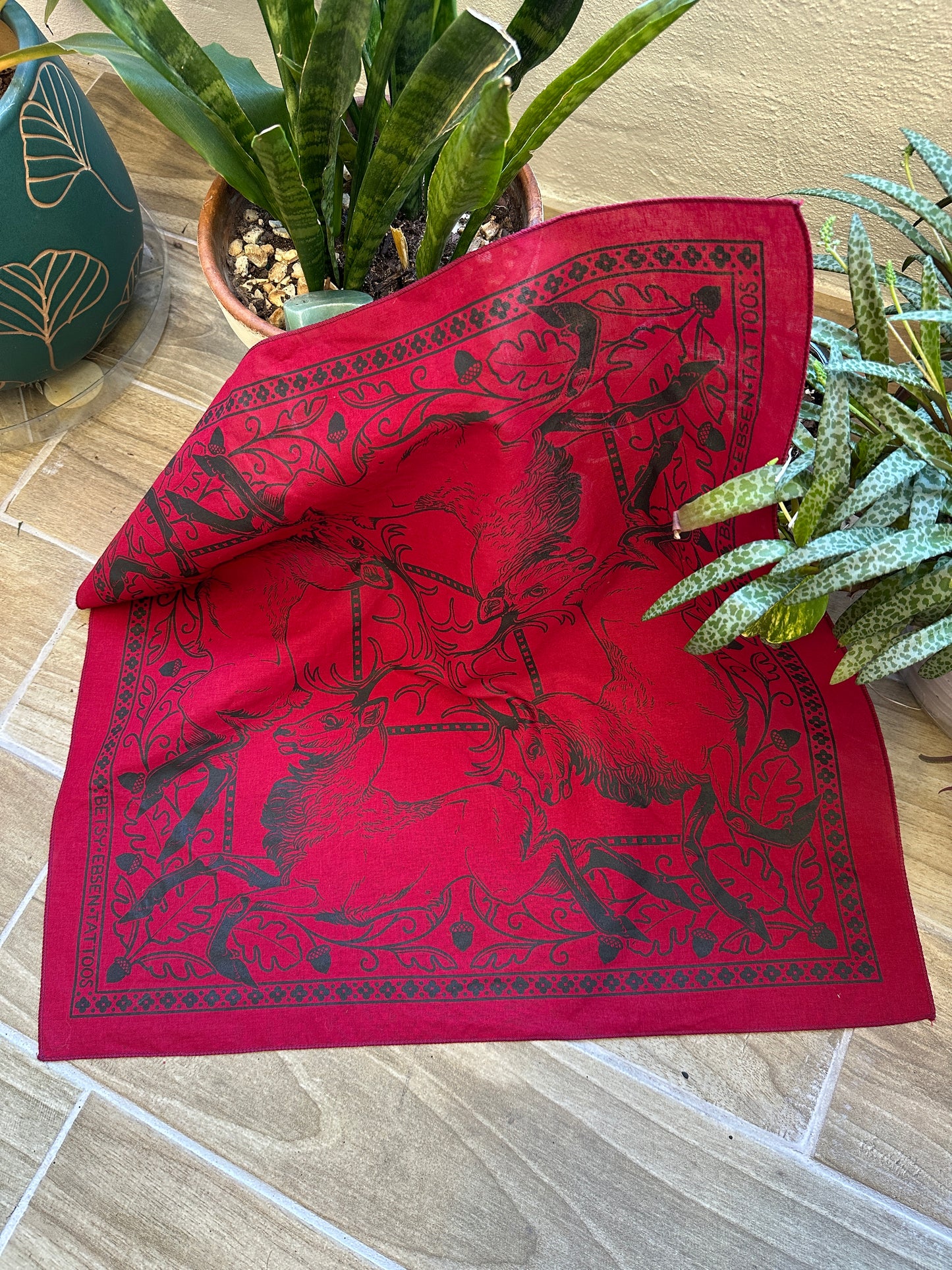 "Dance of the Horned One" Bandana by Betsy Ebsen