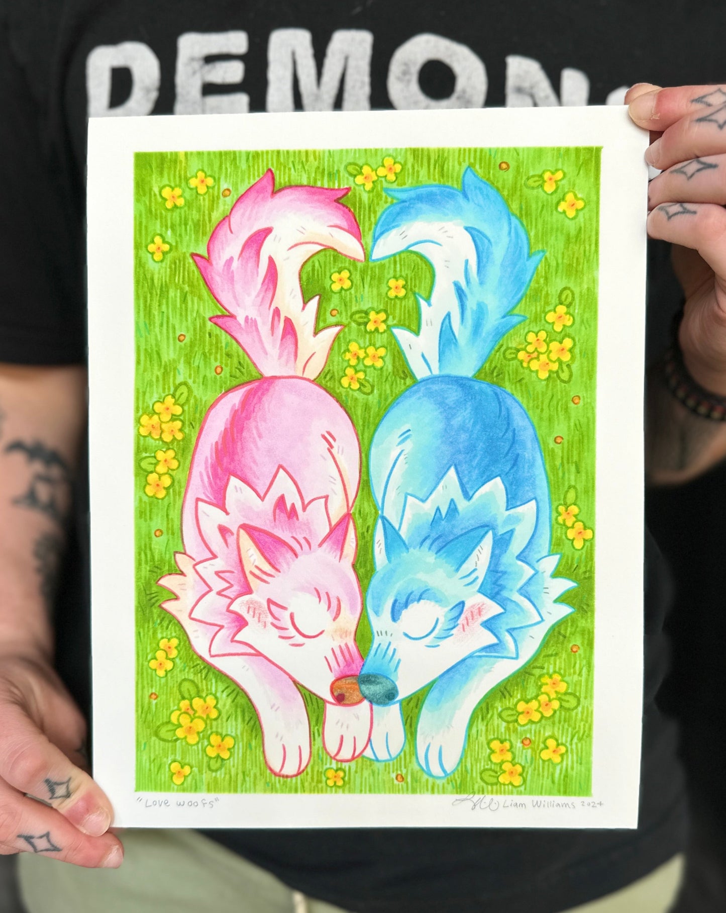 "Love Woofs" Print by Liam Williams