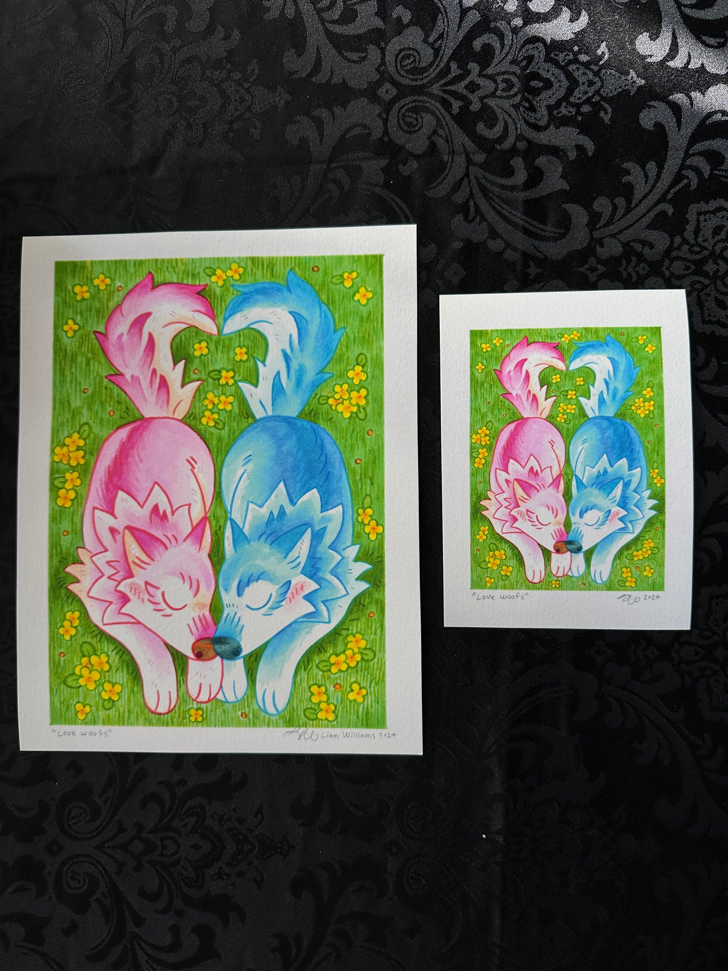 "Love Woofs" Print by Liam Williams