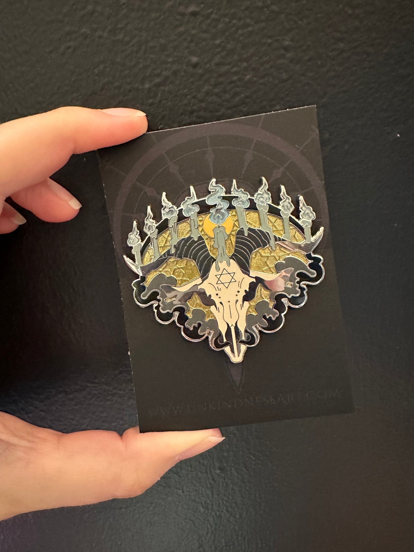 "Baphomenorah" Enamel Pin by Kingsley Van Zandt