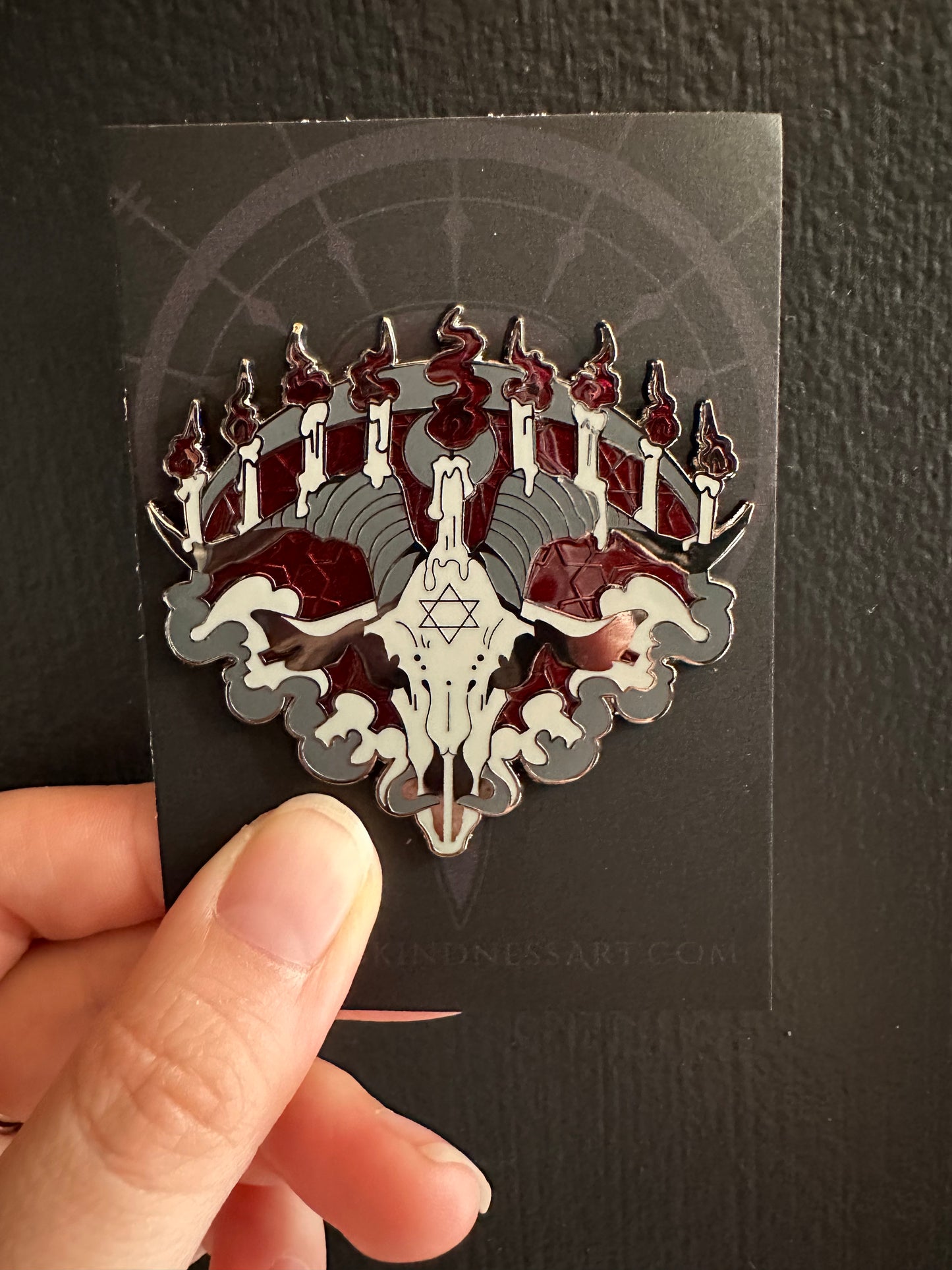 "Baphomenorah" Enamel Pin by Kingsley Van Zandt