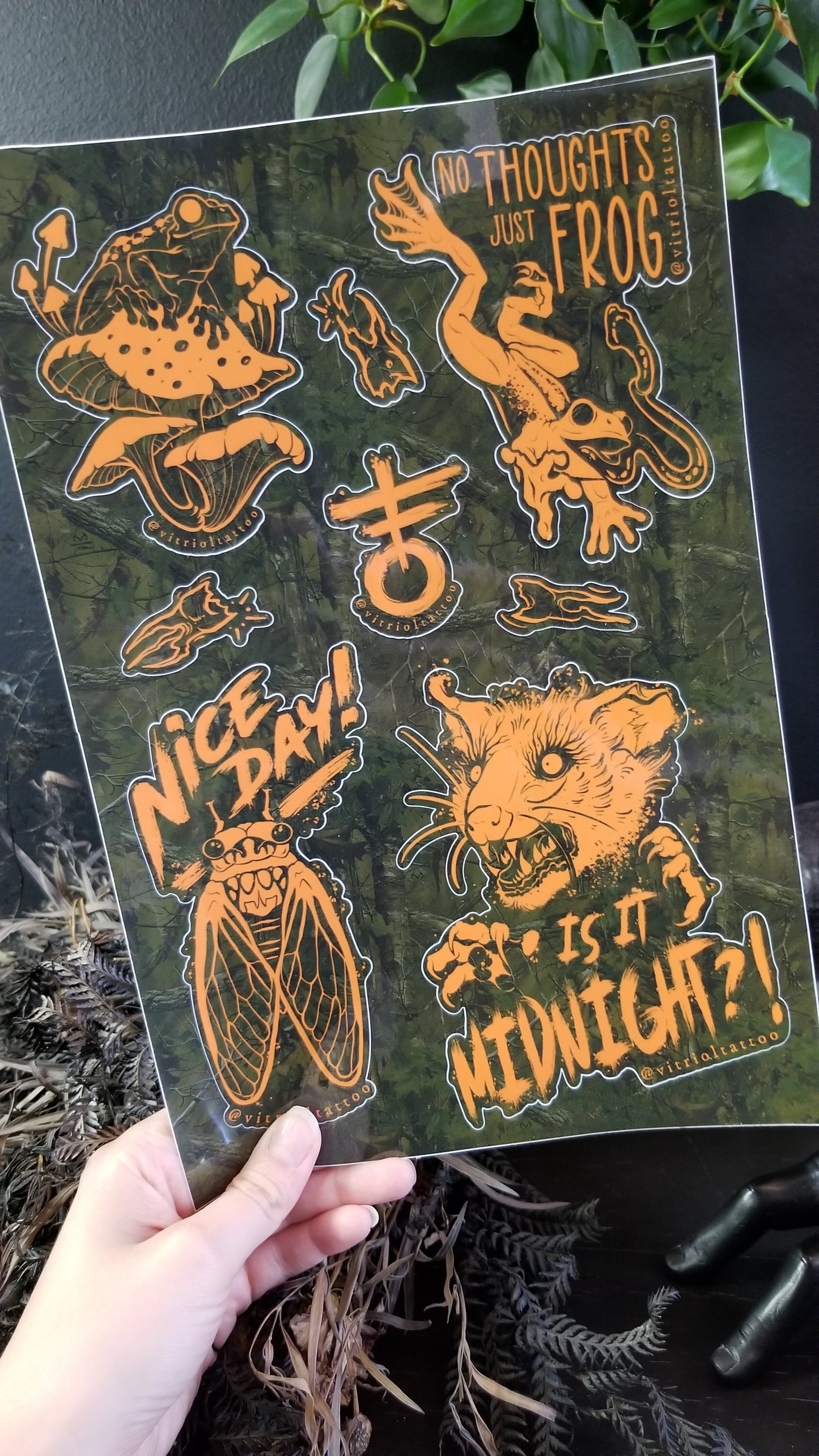 "Innawoods" Sticker Sheet by Faith Anne Butler (- v i t r i o l -)