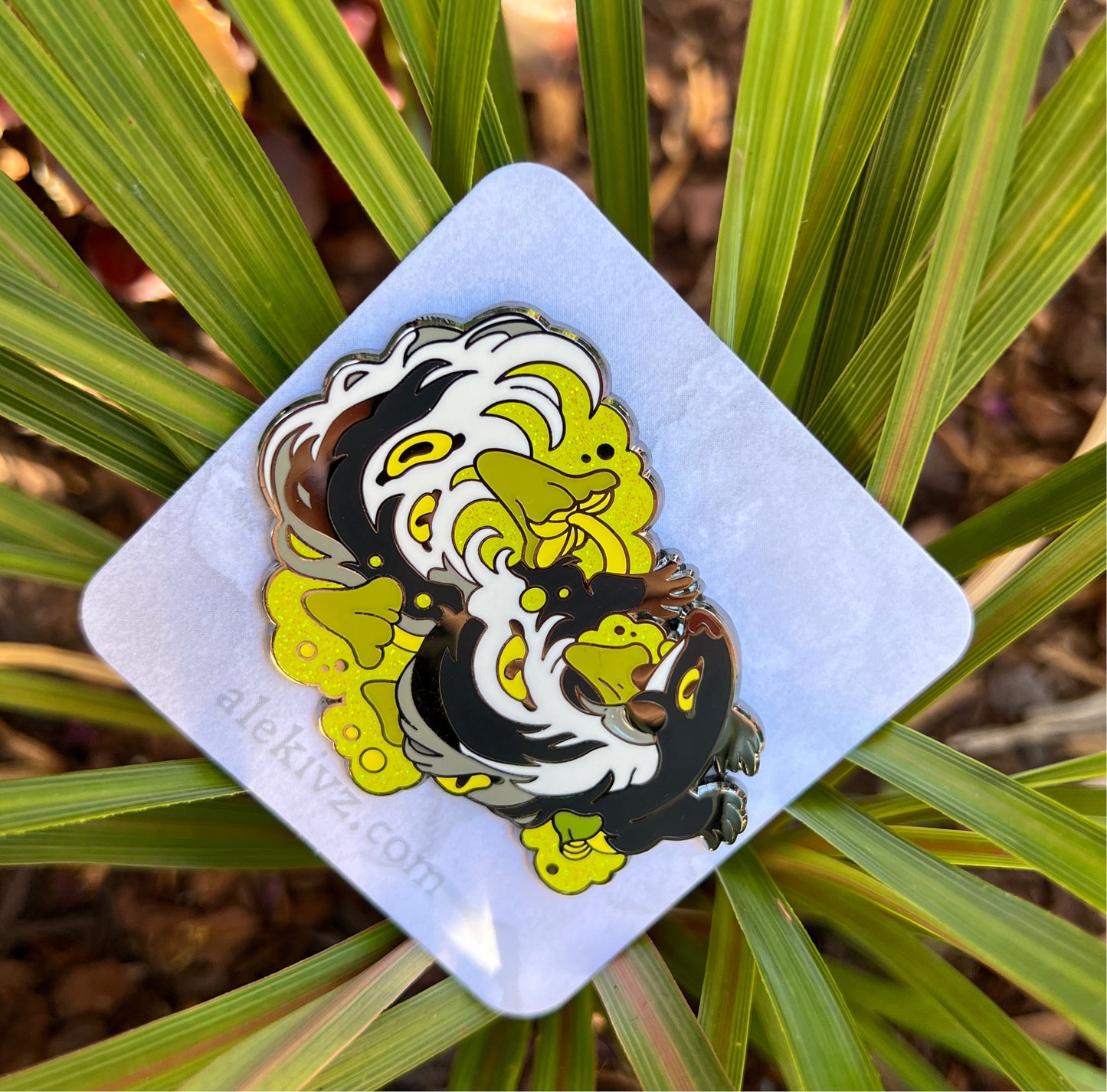 "Radioactive Stinkbomb" Glow in the Dark Pin by Kingsley Van Zandt