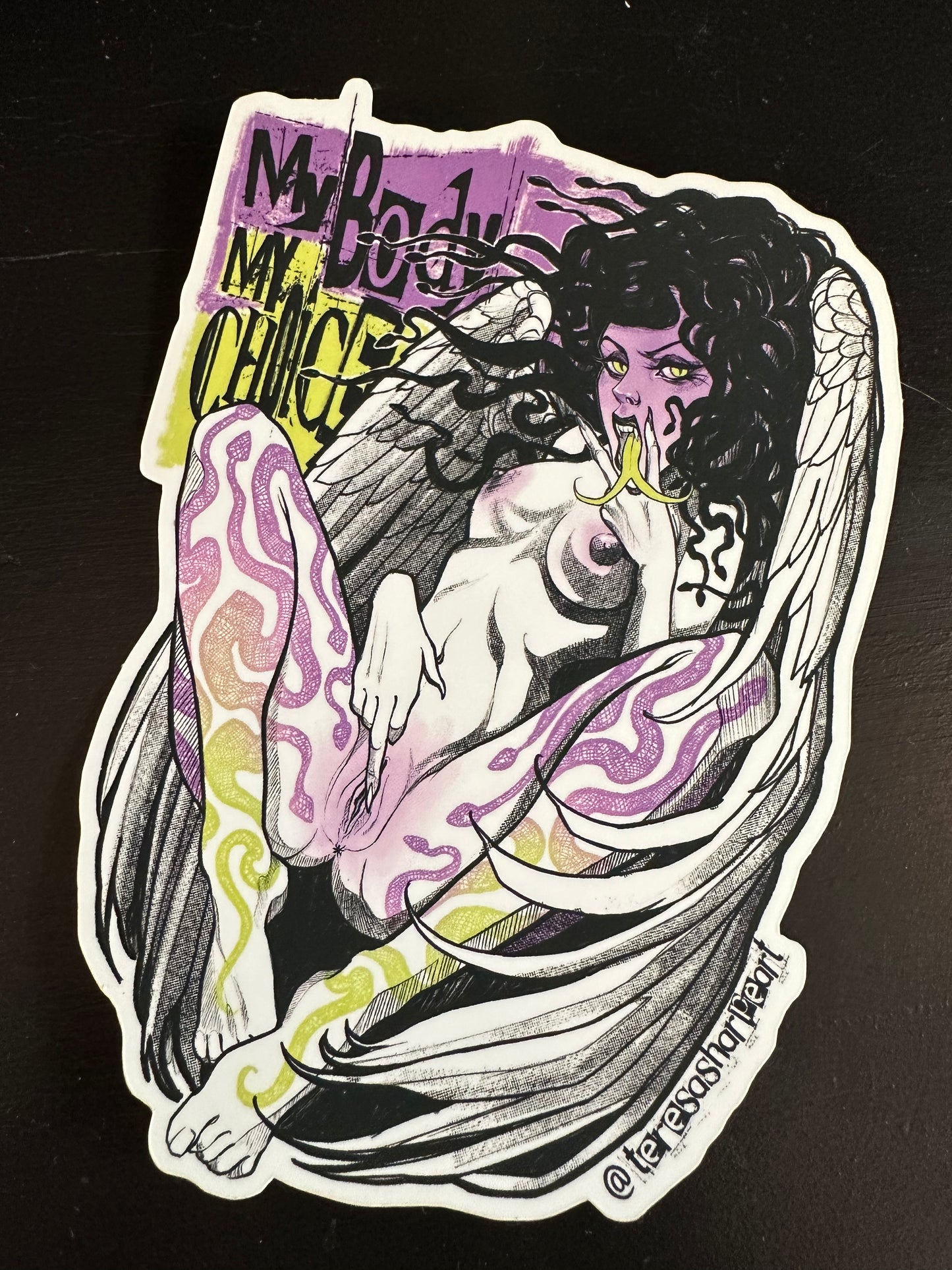 MY BODY MY CHOICE Charity Sticker by Teresa Sharpe