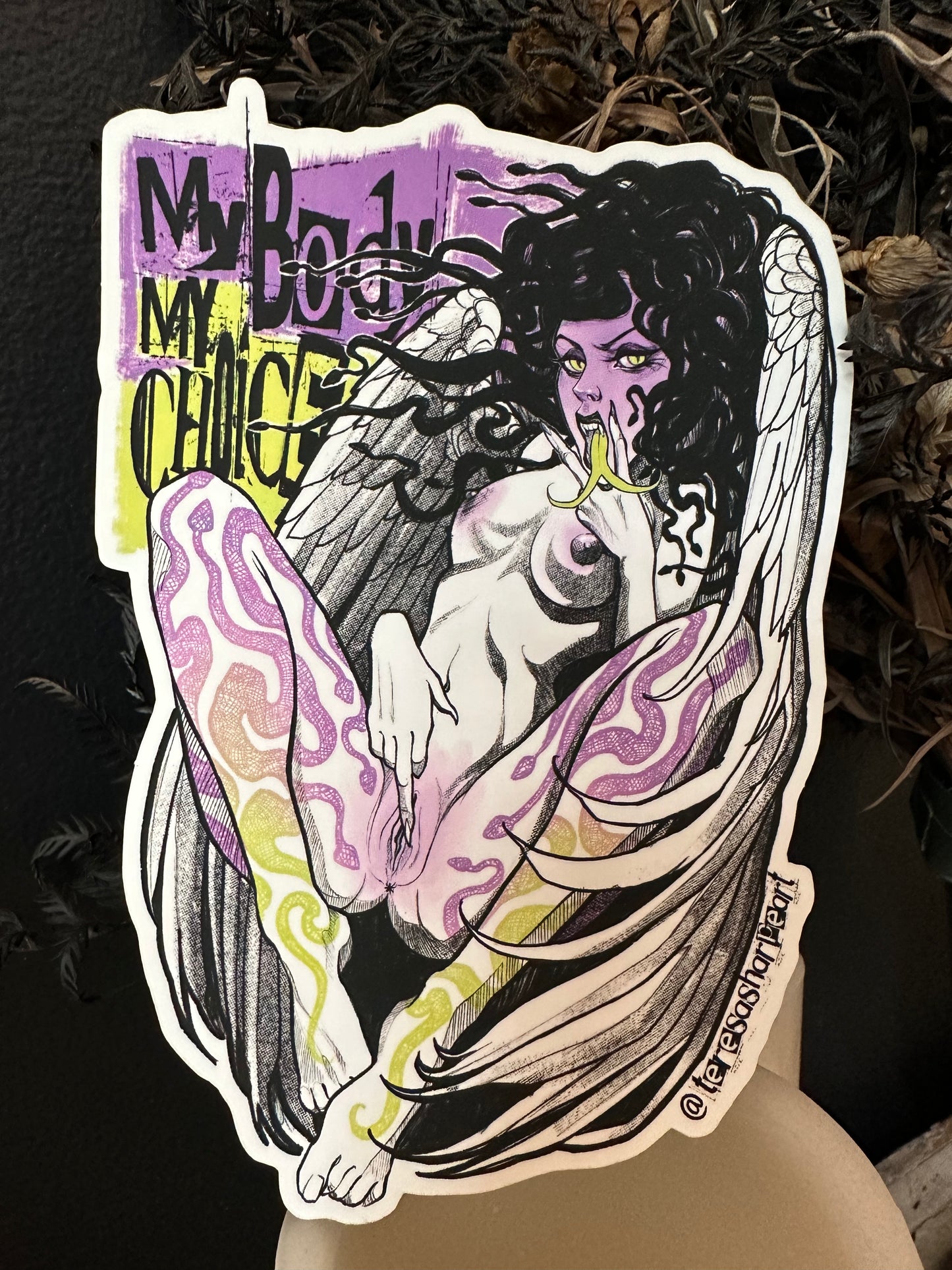 MY BODY MY CHOICE Charity Sticker by Teresa Sharpe