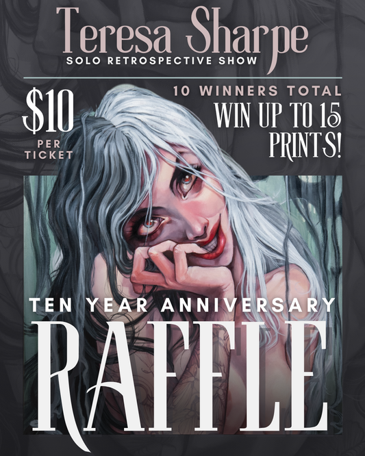 RAFFLE TICKET: Teresa Sharpe 10 Year Print Retrospective
