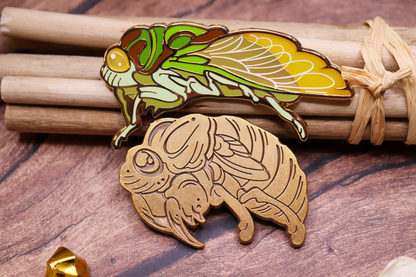 Cicada & Shell Pin Set by Kingsley Van Zandt