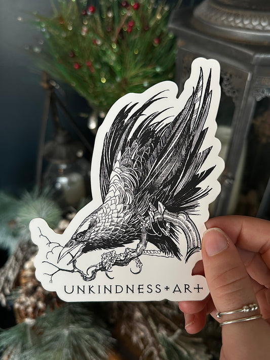 Classic Raven Logo Sticker by Teresa Sharpe