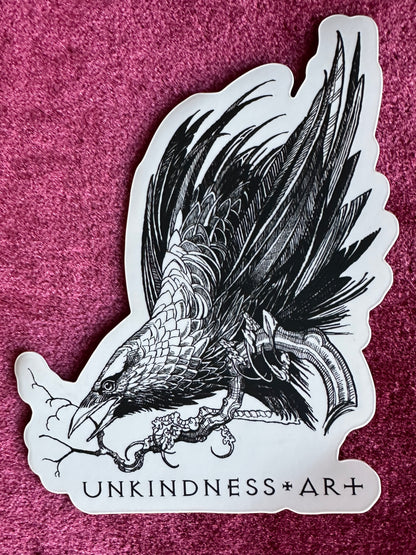 Classic Raven Logo Sticker by Teresa Sharpe