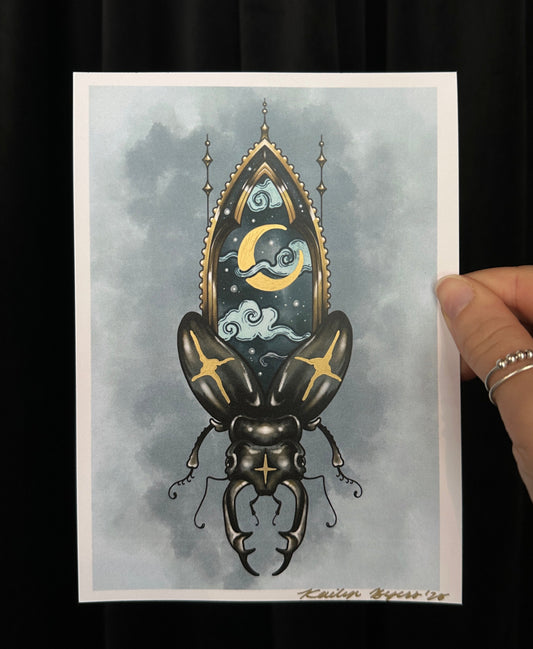 "Moonlight" Hand-Embellished Mini-Print by Kailyn Byers