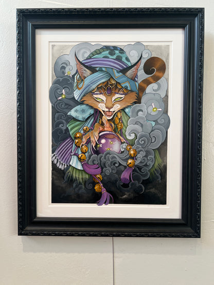 "Manto the Diviner" Framed Original Painting by Teresa Sharpe