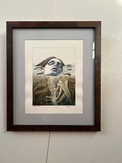 "Drowning" Original Framed Painting by Teresa Sharpe