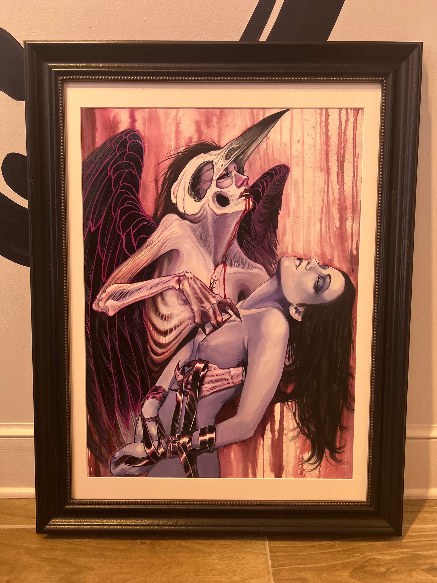 "Surrendered Seraphim" Original Framed Painting by Teresa Sharpe