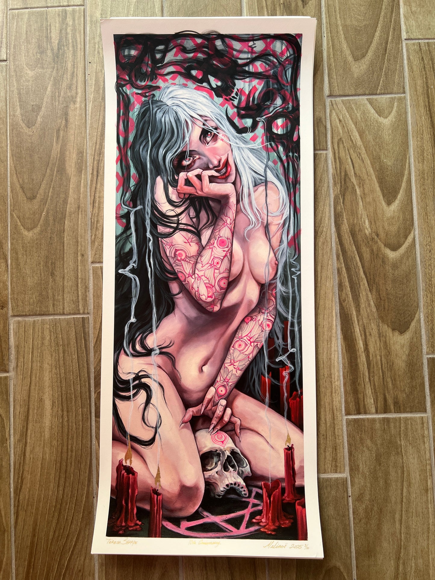 "Melinoe" 2025 Edition Hand-Embellished Print by Teresa Sharpe