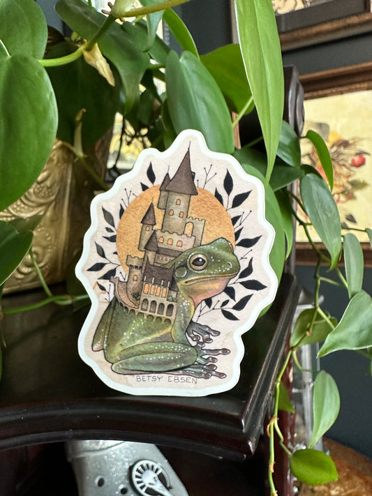 Castle Frog Sticker by Betsy Ebsen