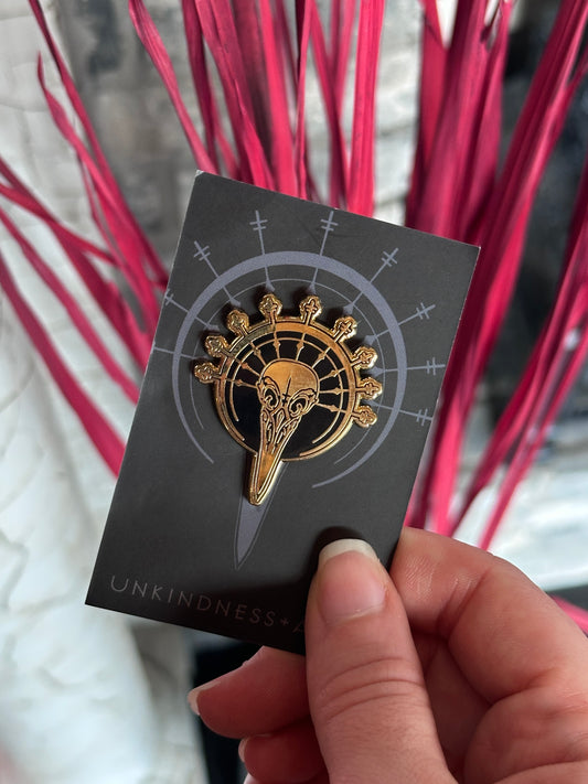 Bird Skull Logo Pin