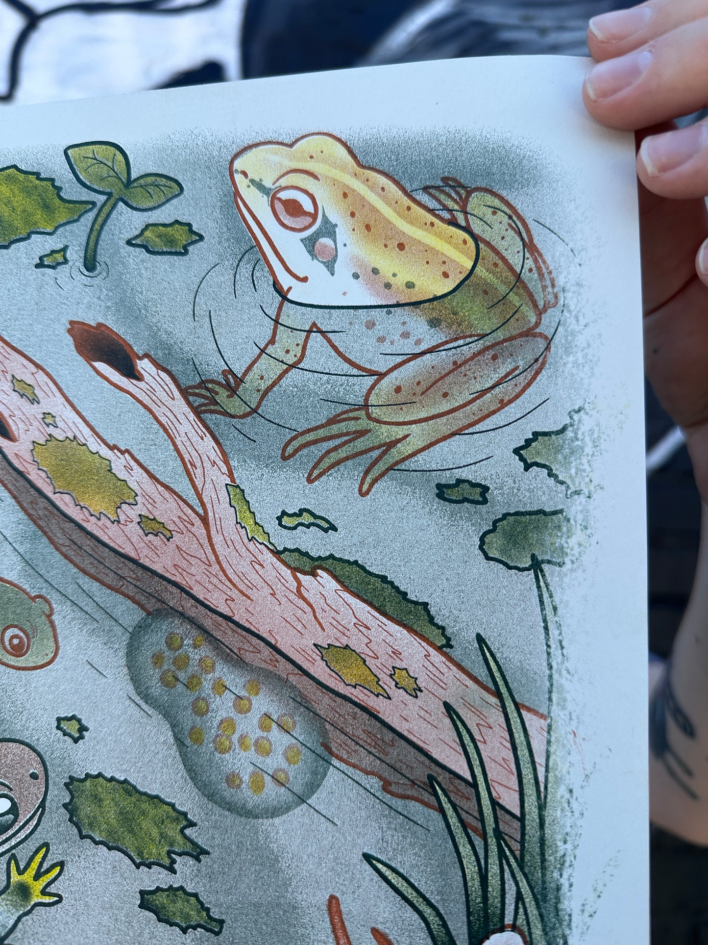 "Vernal Pool" Risograph Print by Liam Williams