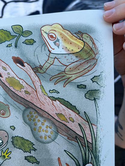 "Vernal Pool" Risograph Print by Liam Williams