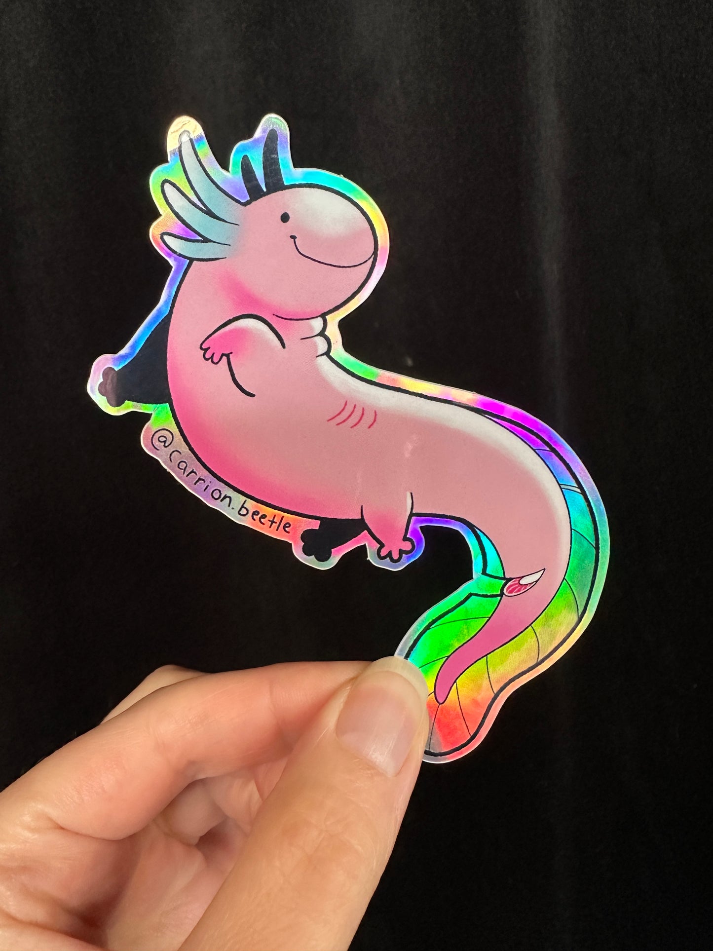 "Axolotl" sticker by Frankee Graves