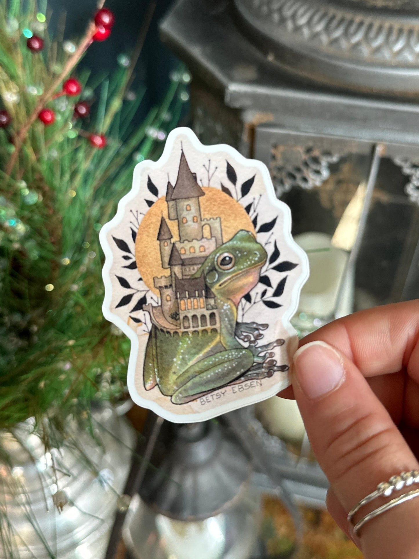 Castle Frog Sticker by Betsy Ebsen