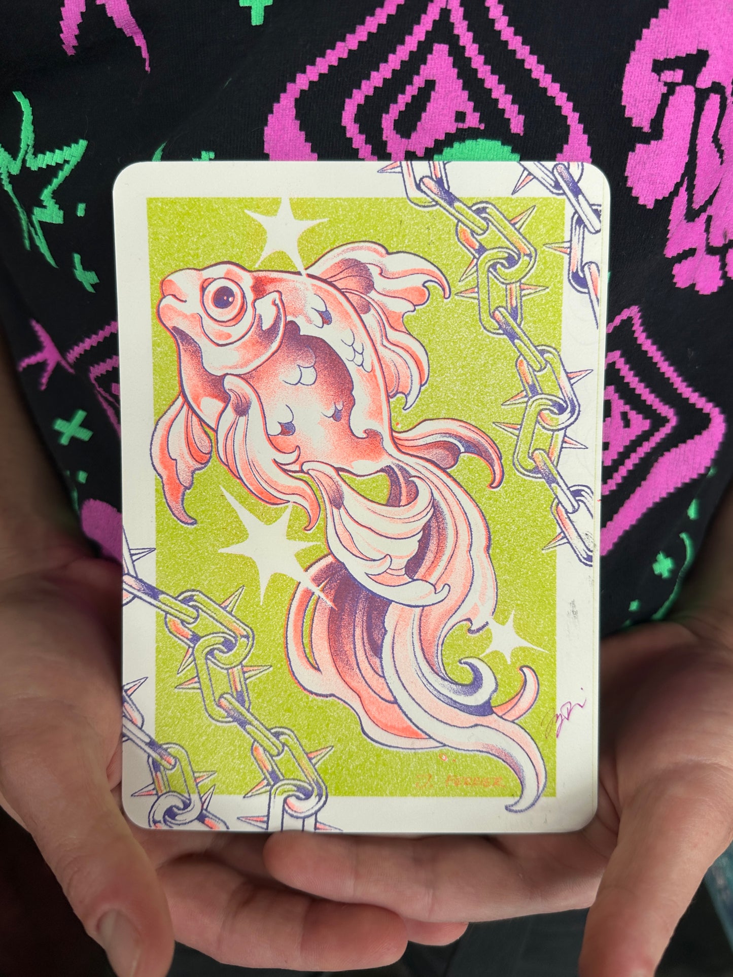 "Good-Luck Charm" Risograph Print by Jay Ferrier