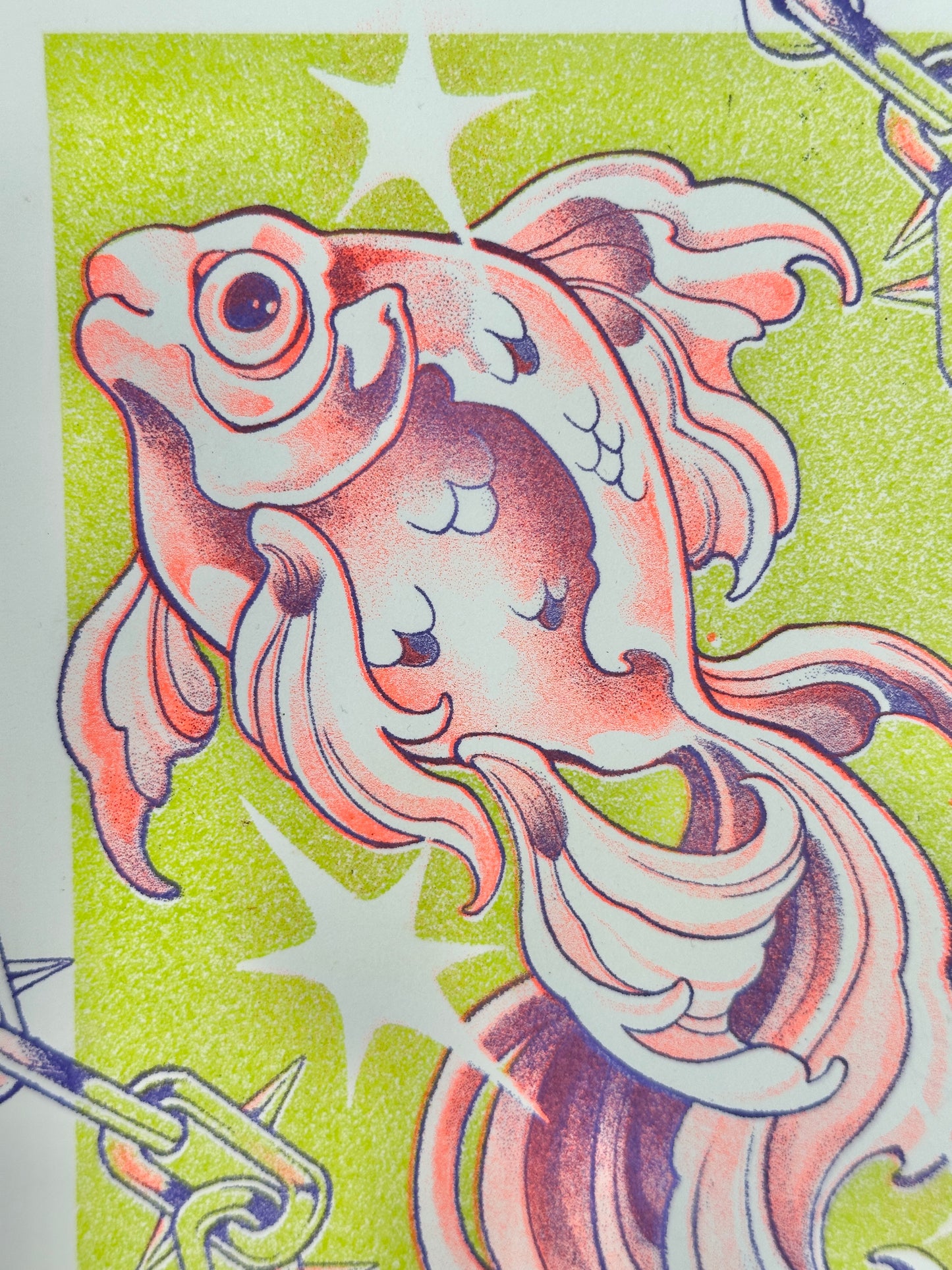 "Good-Luck Charm" Risograph Print by Jay Ferrier