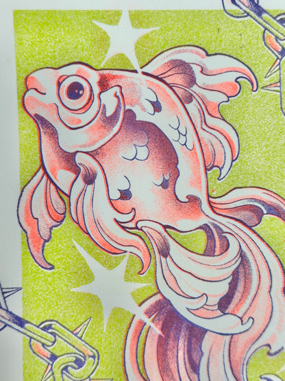 "Good-Luck Charm" Risograph Print by Jay Ferrier