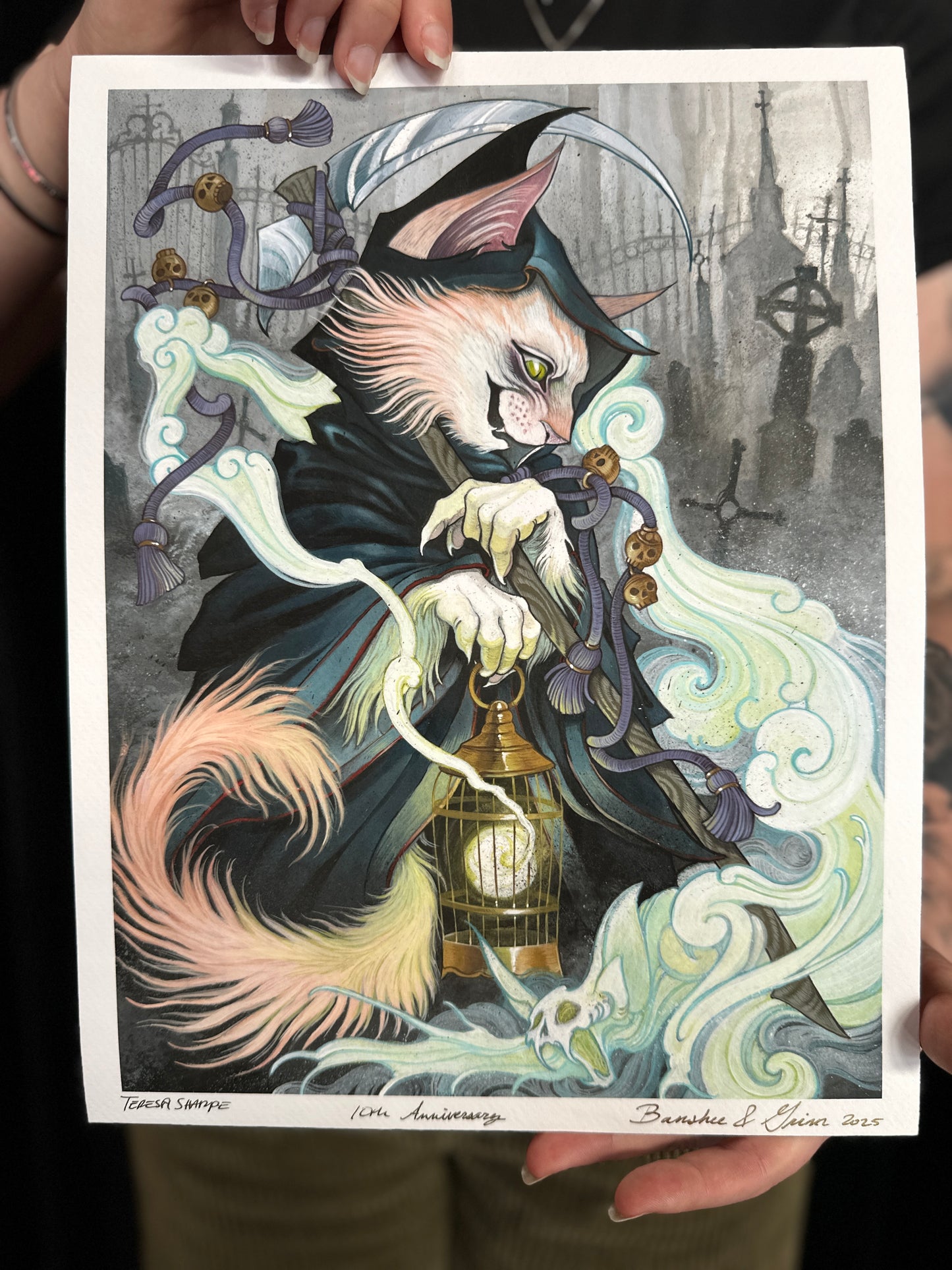 Spooky Kitties Trio 2025 Edition Print Set by Teresa Sharpe