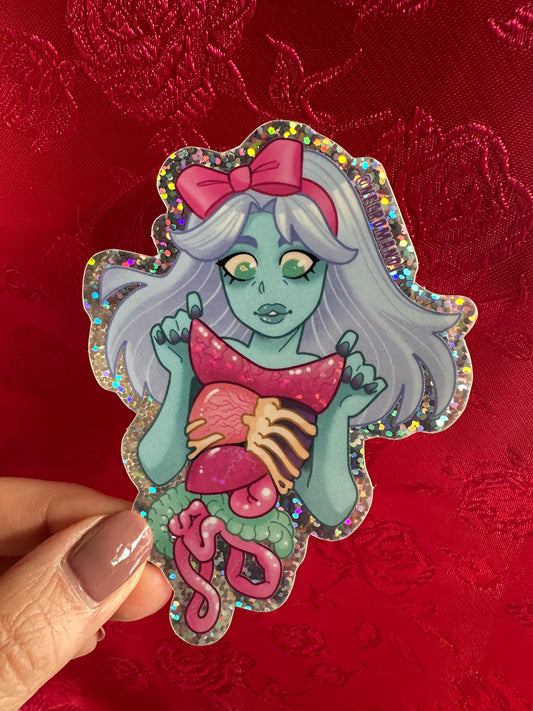 Guts Girl Sticker by Mandi Johnson