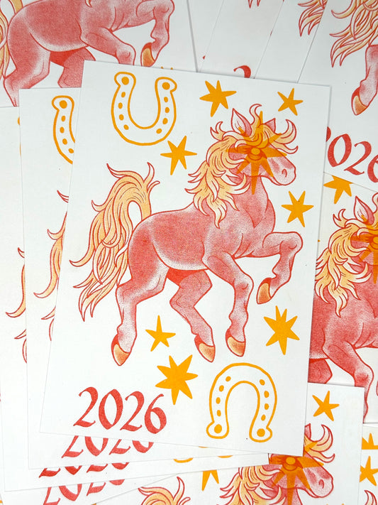 "Year of the Horse" Risograph Print by Liam Williams