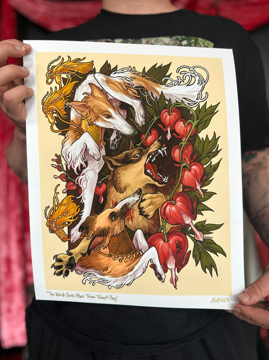"The World Owes More Than They'll Pay" Print by Kingsley Van Zandt